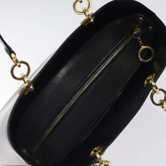 Salvatore Ferragamo Tote Bag Leather Black Gold - Picture 9 of 14